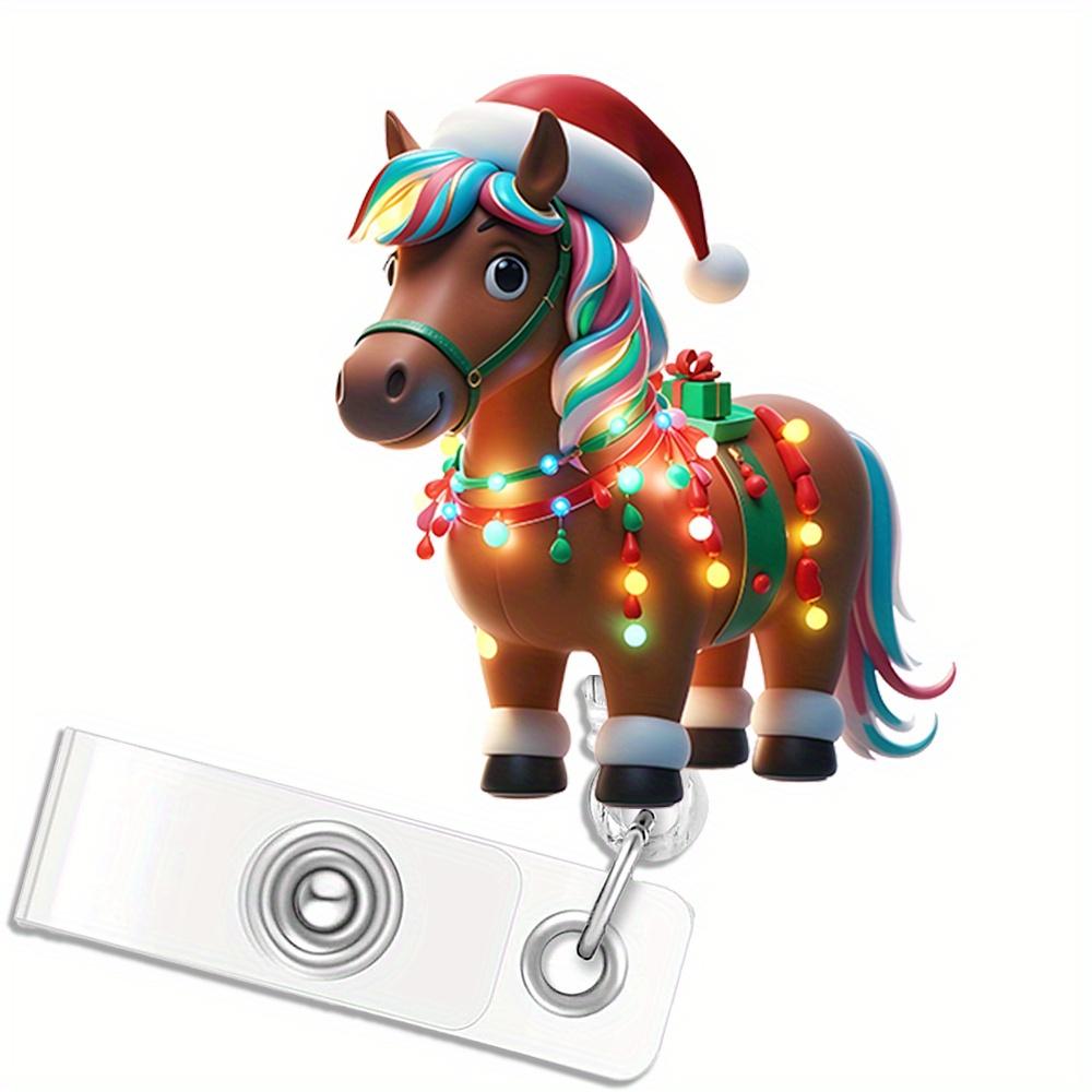 

Fashionable horse badge clip with heart anatomy design. Durable acrylic for nurses and doctors. прозрачный