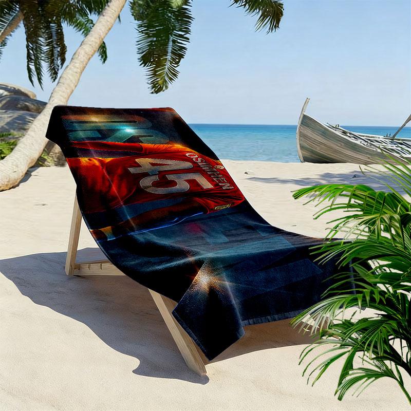 Victor Osimhen Print Beach Towel, Large Soft Quick Dry Towel for Beach Camping Swimming
