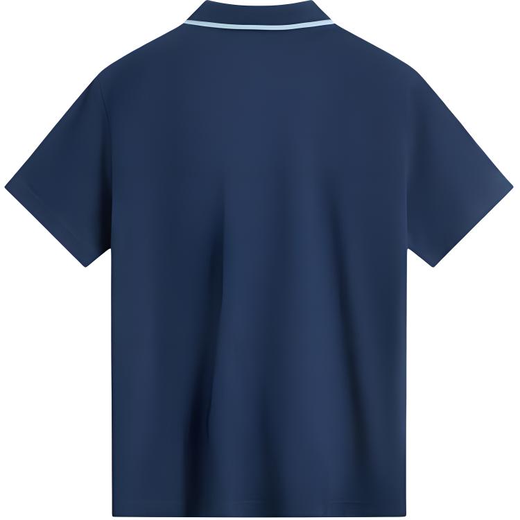 Li Ning Sports Trend Series Simple Casual Solid Color Short Sleeve Polo Shirt Men Polo Shirts Deep-Navy APLU165-2