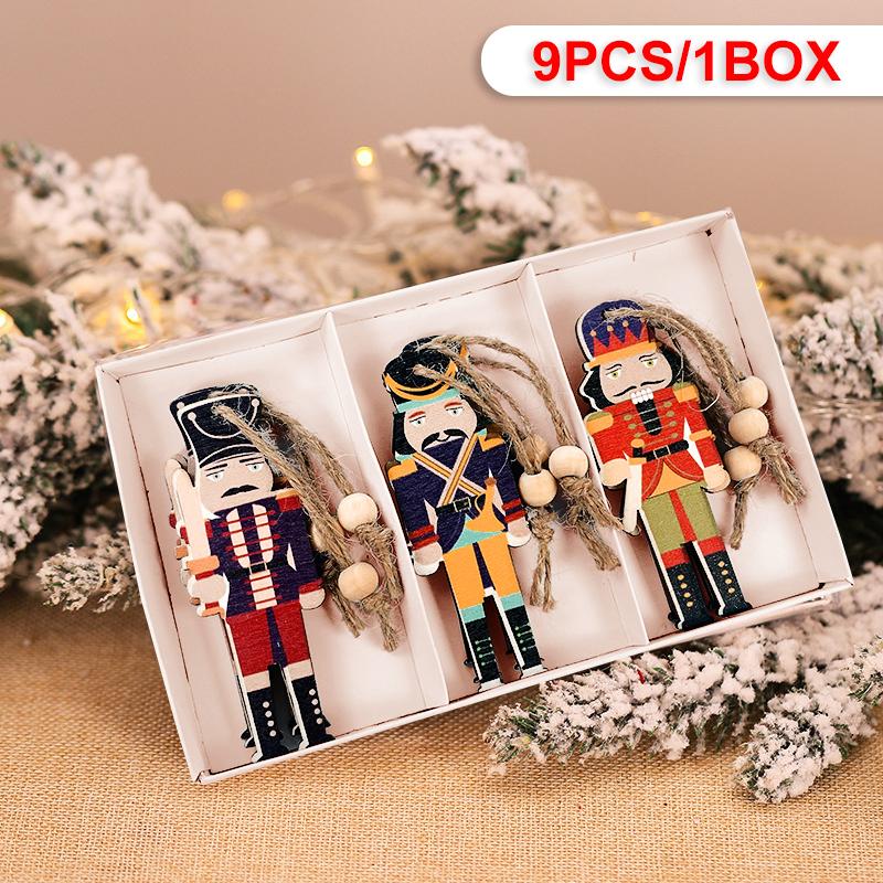 Wooden Christmas Pendant Merry Christmas Decoration for Home 2025 Navidad Xmas Tree Hanging Ornaments Kids Gifts New Year 2025