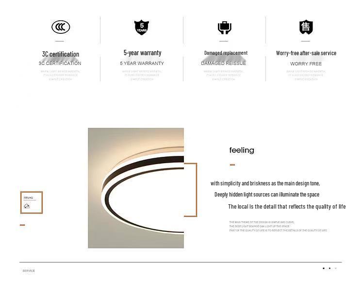 Round Ceiling Light Fixture for Bedroom, Living Room, Restaurant, or Balcony - Simple and Elegant Lighting Solution