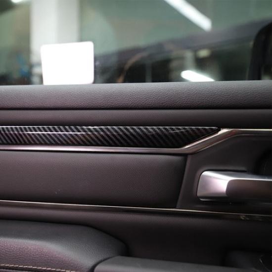 Dekorleiste Abdeckung für Innere Vordertür im Carbonfaser-Stil für Dodge Ram +