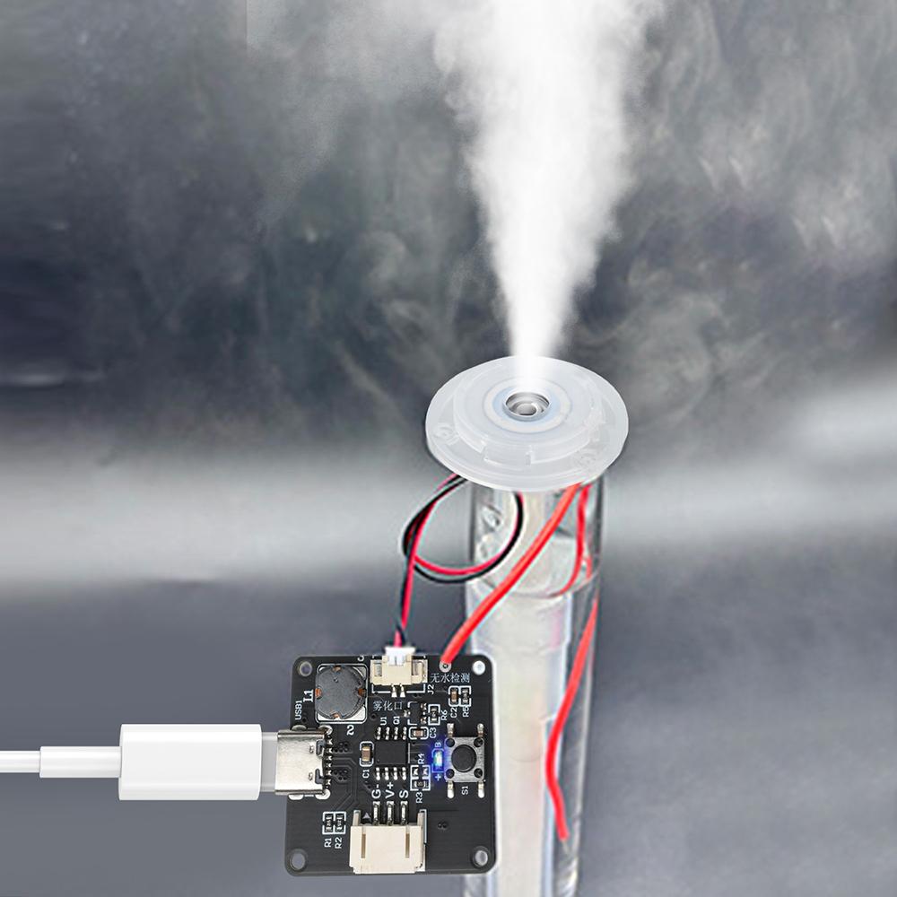 Type-C USB Mini Humidifier DIY Kits Mist Maker and Driver Circuit Board Humidification Module Supports Single-Chip Programming