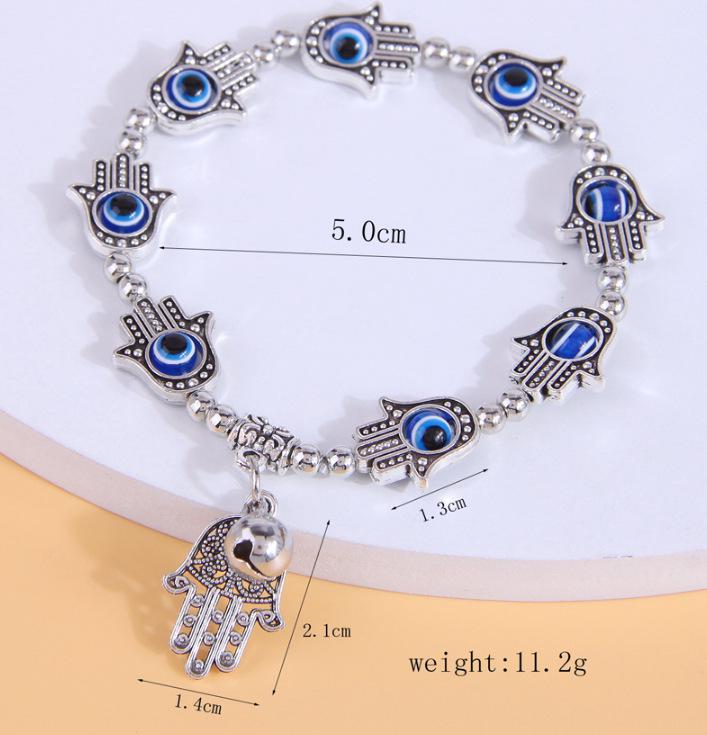 European & American Fashion: Simple Cool Hip-Hop Devil’s Eye Palm Bracelet for Women