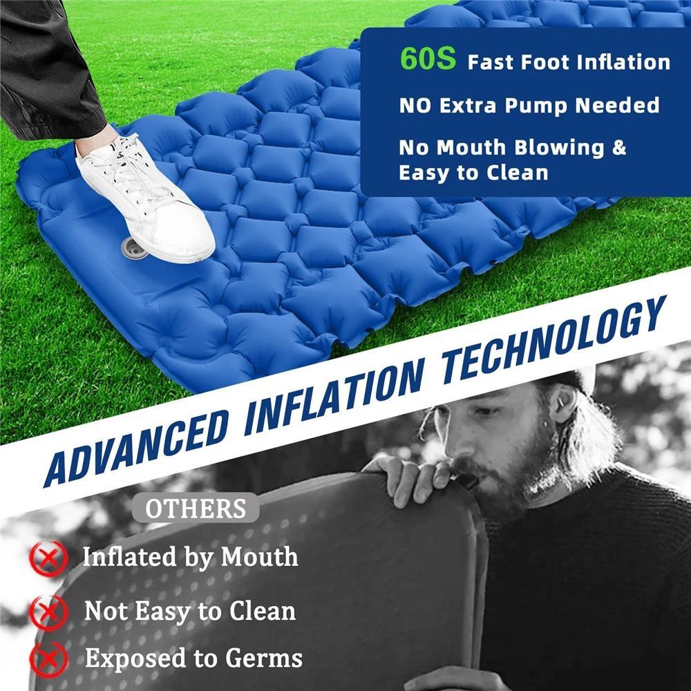 Ultralight Single Sleeping Pad Portable Outdoor Camping Mat Inflatable Air Mattress Hiking Trekking Picnic Sleeping Mat