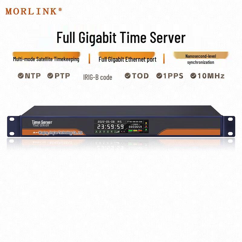

MORLINK Full Gigabit IEEE1588 PTP/NTP Time Sync Server 9 Gigabit Ethernet Ports