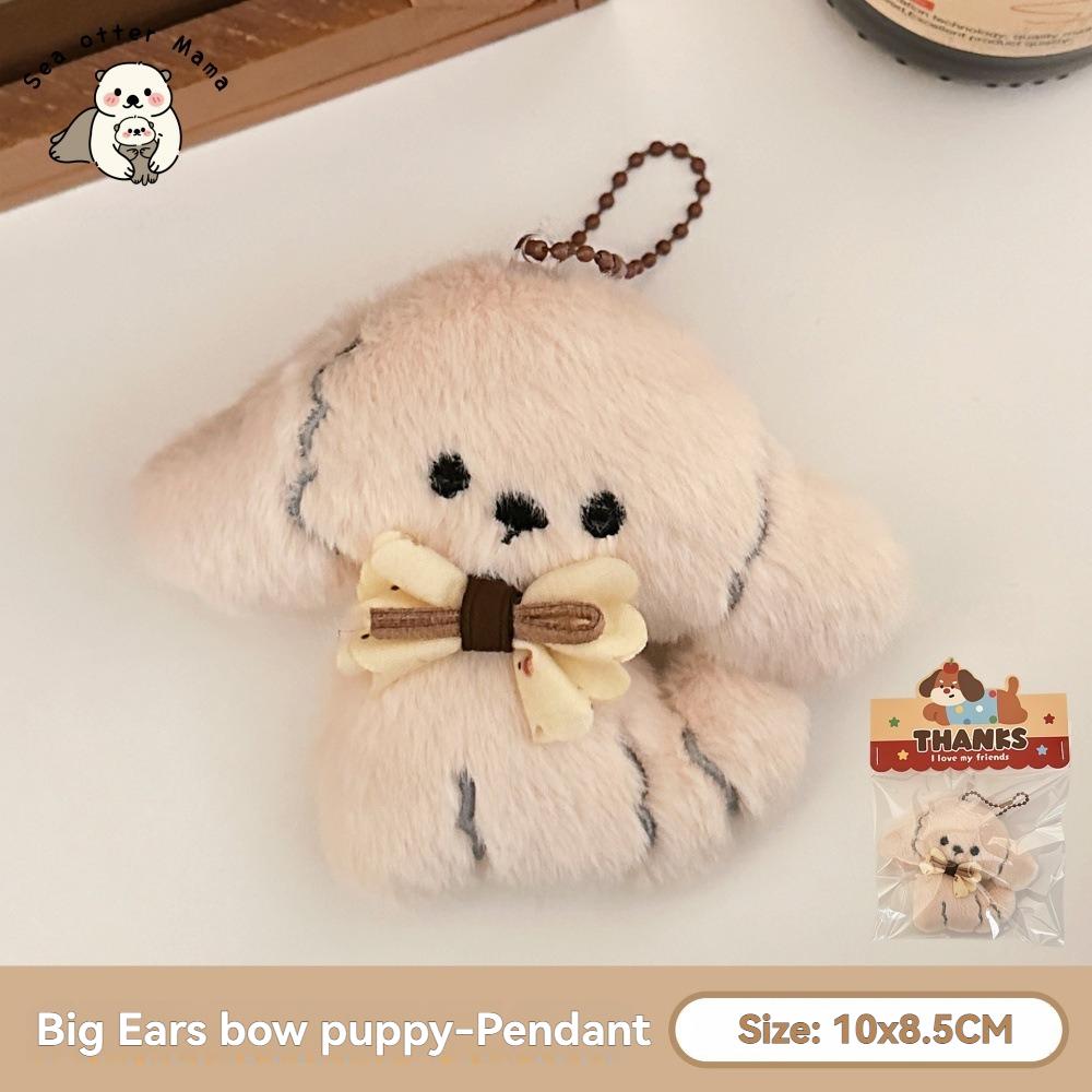 Pendentif Chiot Poupée en Peluche Cartoon Pendentif Poupée Mignonne Décoration Pendentif Porte-clés Cœur de Fille Poupée Sac à Dos