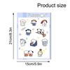 4 Sheets Blue Puppy Korean Ins Style Journal Stickers: Simple Cartoon Film Cut Decoration