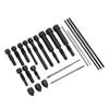 22PCS Set Glow Plug Electrodes Removal Tool Kit Metal Portable Complete with Storage Box