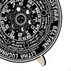 Calendar Dowsing Board Set,Round Chart Mat Sun Moon Altar Supplies Card Stand Wooden Engraving