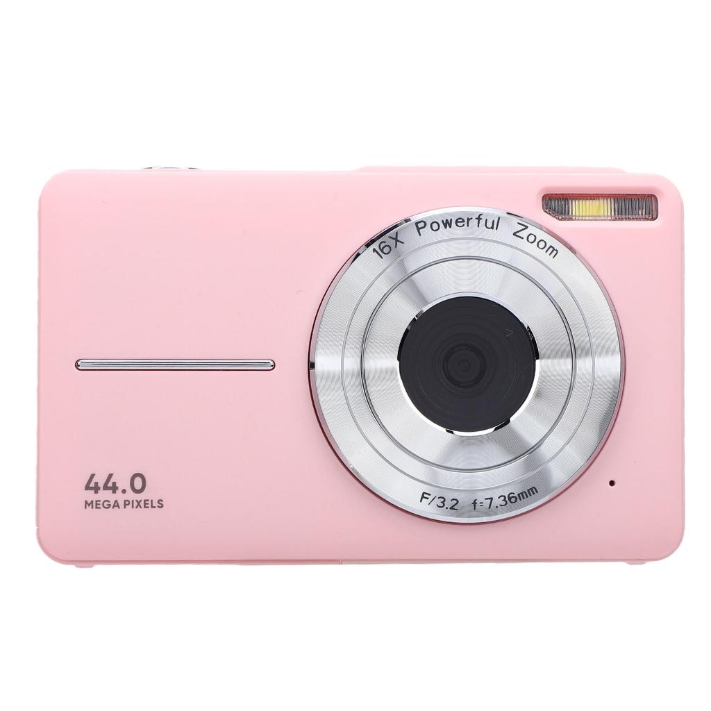 FHD 1080P Digital Camera 44MP 16X Zoom Anti Shake Portable Camera with 2.4inch Screen Smile Detection for Boys Girls