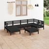 Day and Night - Day and Night Garden Furniture Set 7 Pieces Solid Black Pine Wood
