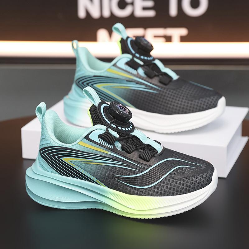 Girls shoes 2025 summer new red rabbit carbon board running shoes 2025 new children's mesh breathable sports shoes