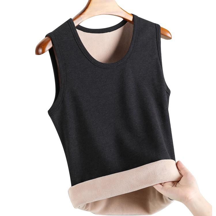 Men's Lambswool Fleece-Lined Vest, Thick Warmth for Autumn/Winter, Heat-Generating Cold-Proof Layer.