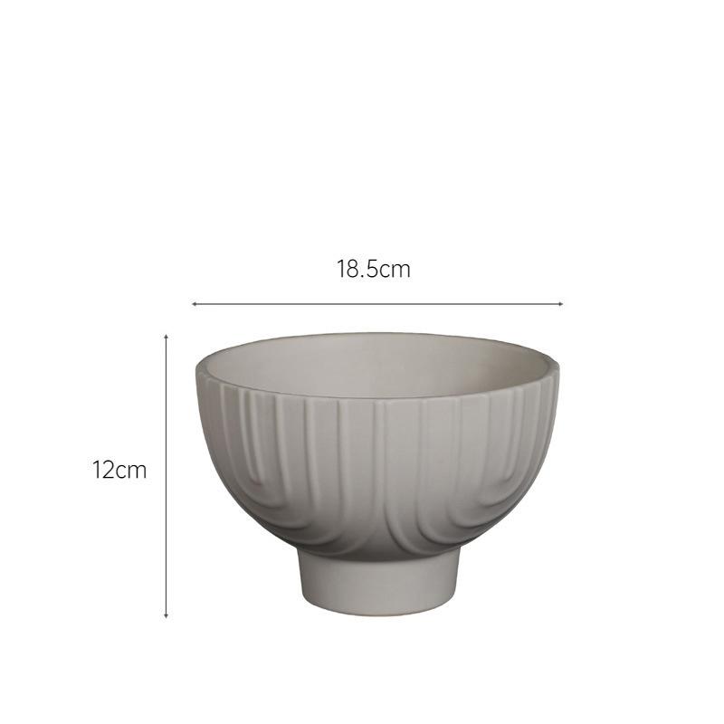 Minimalist Fruits Bowl Ceramic Storage Tray Breakfast Dinner Plates Hotel Restaurant Fruit Plate Home Kitchen Dessert Cutlery