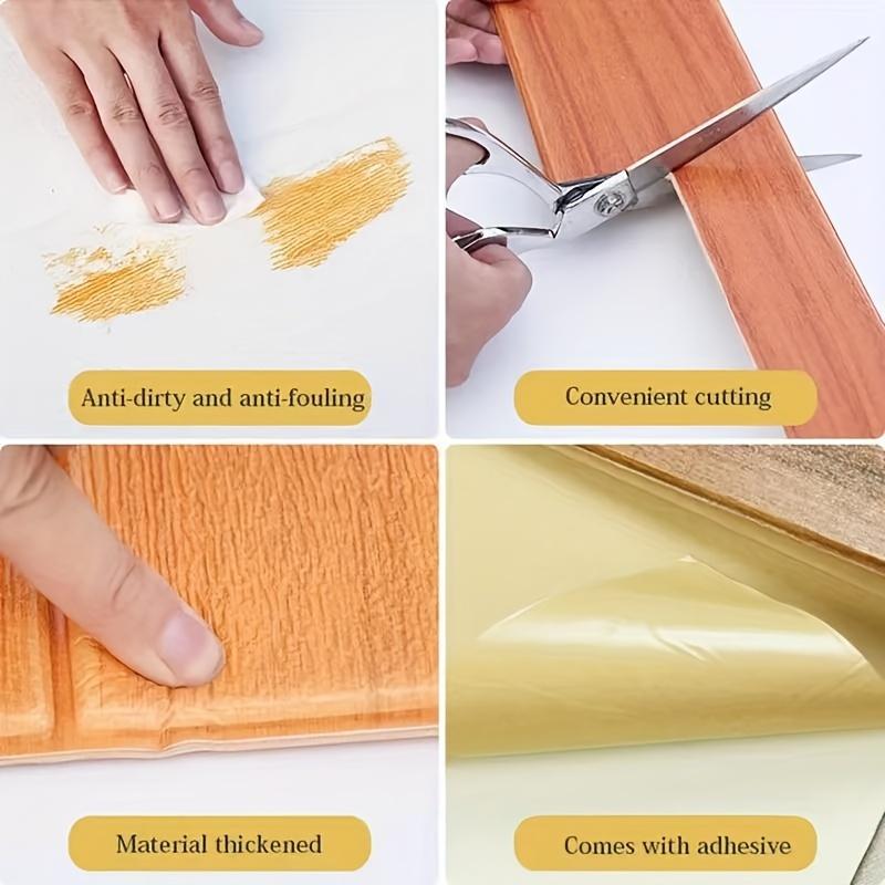 3D Wall Sticker Wood Grain Foam Self-Adhesive Do-It-Yourself 35X35Cm Waterproof And Moisture-Proof Ceiling Bedroom Kitchen Wallpaper