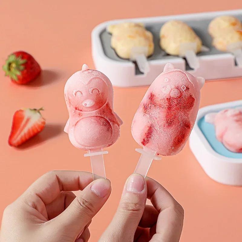 Ice Cream Silicone Mold Summer Popsicle Mold Ice Pop Ice Tray Popsicle Molds Cooling and Relieving Heat Is Easy To Make