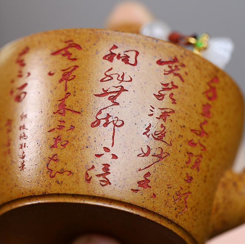 Yixing Handmade Purple Clay Teapot, Raw Ore, Gold Sand,tea Pot, Kung Fu Tea Set 100ml