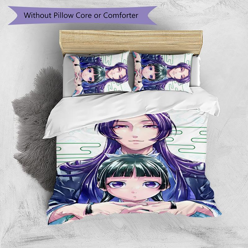 3pcs The Apothecary Diaries Design Cover Set - HD Printed Bedding with 1 Cover and 2 Pillowcases - Perfect for Home and Dorm Decor