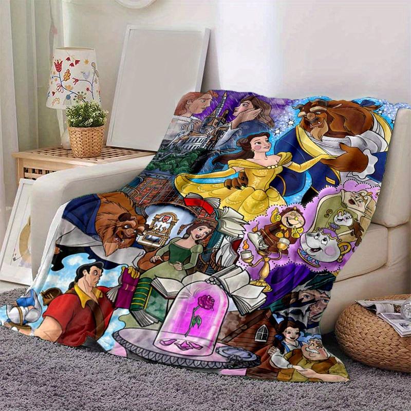 

1pc. Disney Beauty and the Beast Blanket, Home Decor, Office Napkin, Outdoor Throw, Gift for Kids & Adults (80x120 cm) 130x150cm
