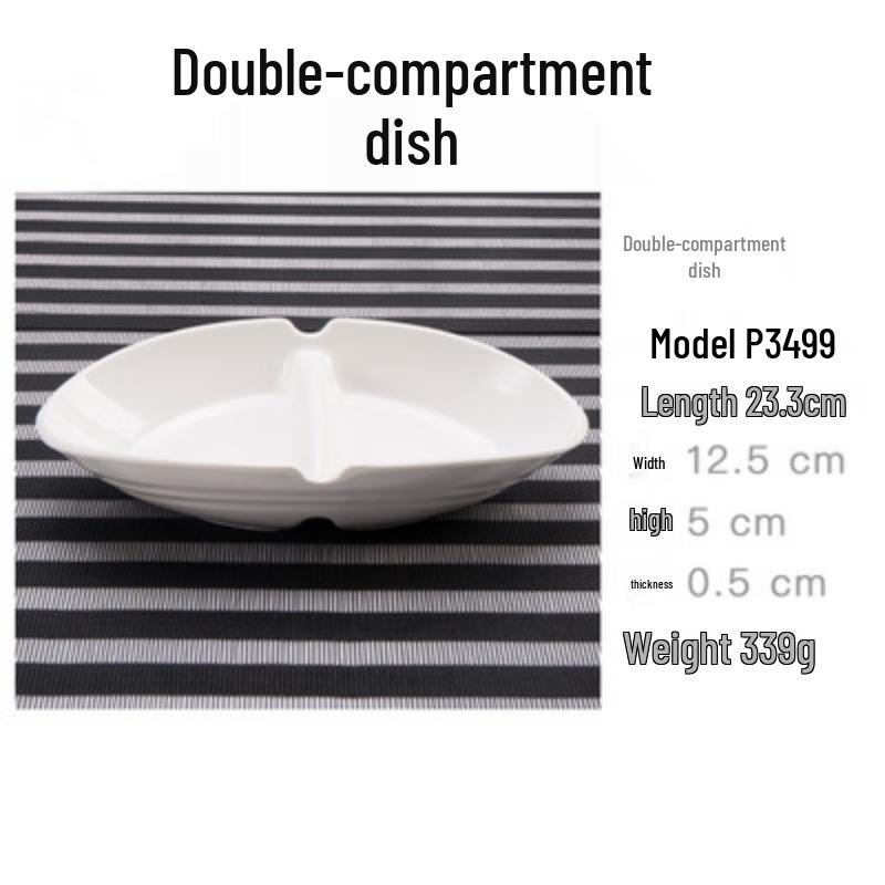 Qianxing Melamine Divided Fast Food Plate Set