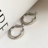 Trendy Smooth Stainless Steel Circle Hoop Earring For Women Simple Temperament Hyperbole  Color Classic Jewelry Party Gift