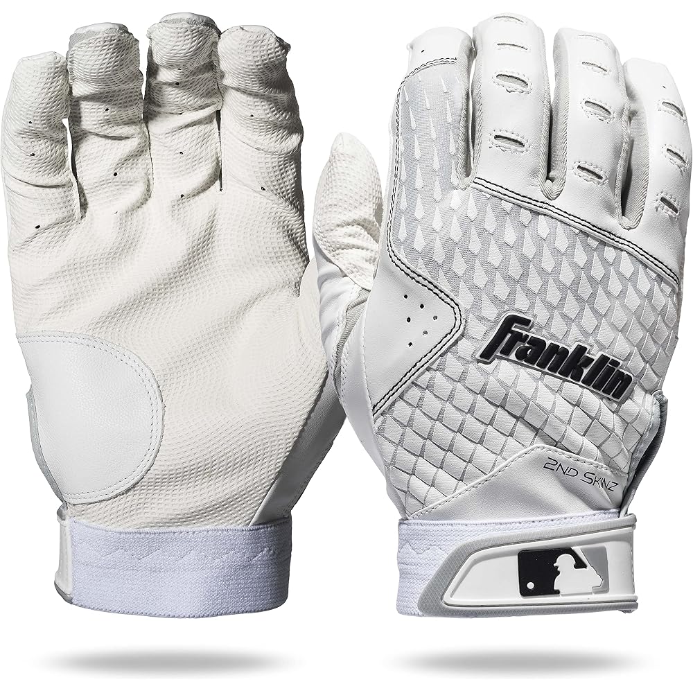 Franklin 2nd-skinz Youth Batting Gloves White Size M