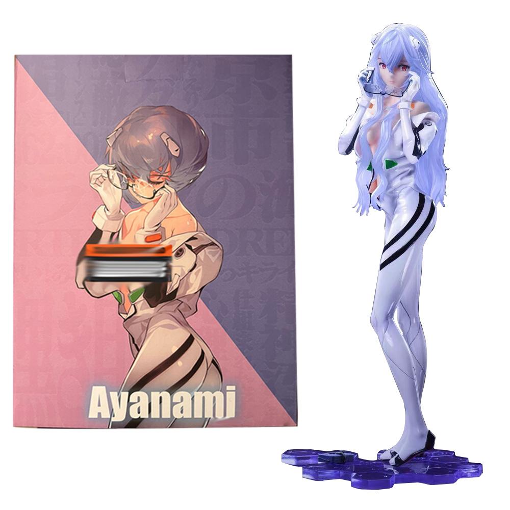 22CM Anime Evangelion Shin Gekijouban Ayanami Rei Figure Replaceable Head Alter Battle Suit Standing Model Toy Action Figure