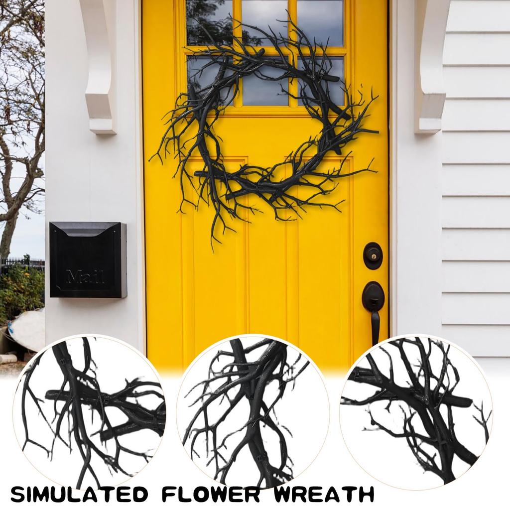 Holiday Wreath Withered Branches Horror Atmosphere Wreath Decoration Wreath Door Hanging Wall Hanging