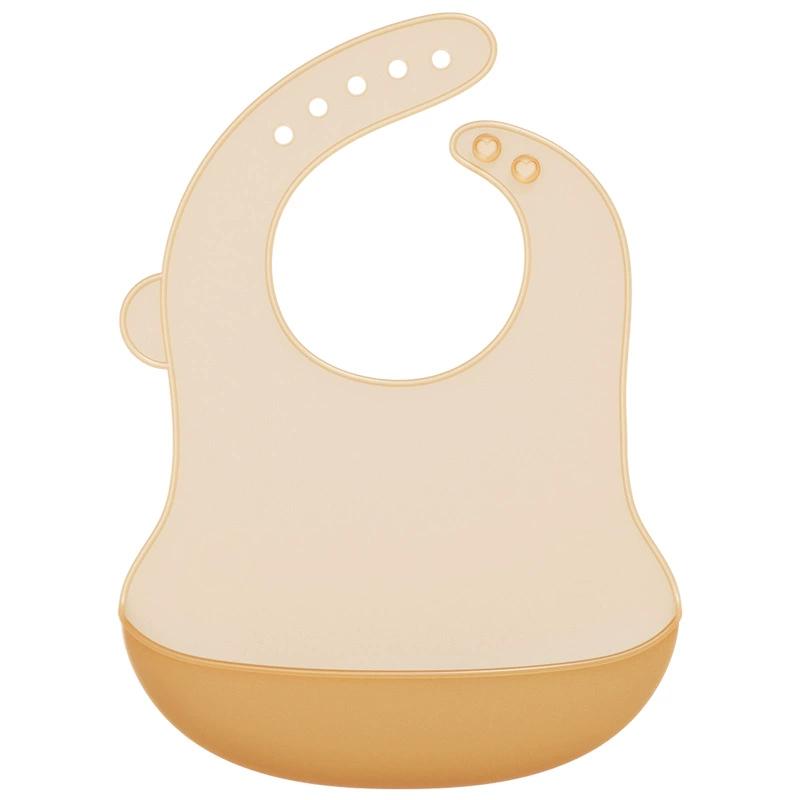 Babero de silicona impermeable para bebé, babero ajustable para alimentación infantil, fácil de limpiar
