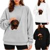 Damen Freizeit Langarm Rollkragen Sweatshirt Top für Herbst Winter Alltag