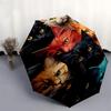 1pc Colorful Cat Faces Automatic Opening/Closing Umbrella, Portable Folding Design with Iron Frame, Perfect for Outdoor, Ideal Gift for Fans & Travele