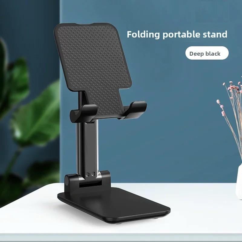 Foldable Plastic Rotating 360-degree Mobile Phone and Tablet Stand. Multi-angle Portable Folding Desktop Aluminum Stand.
