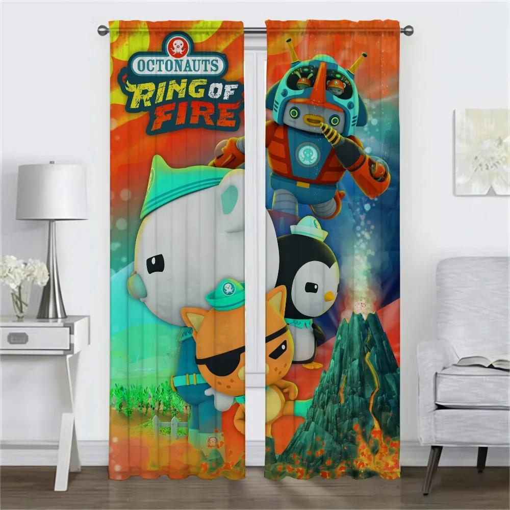 Tende Antizanzare Octonauts per Fotocamera Tenda Oscurante per Stanza Pannello Divisorio 2 Pezzi Tende Decorazione Halloween Soggiorno