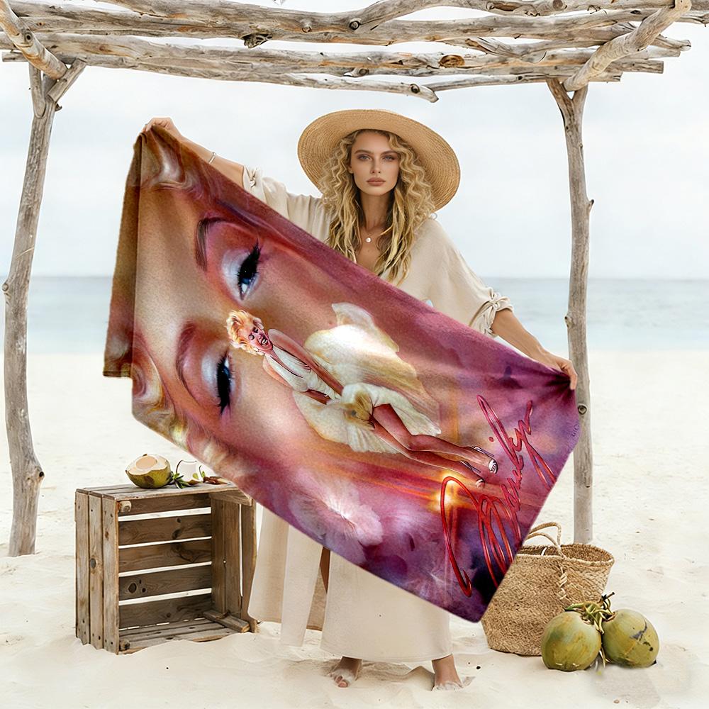 Marilyn Monroe Butterfly Beach Towel Quick-Dry Soft Microfiber Comfortable Lightweight