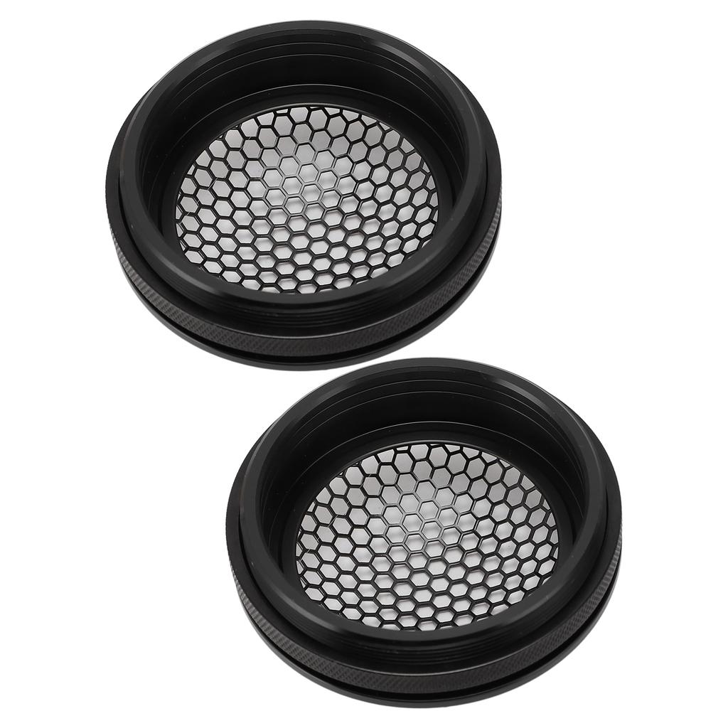 2Pcs Car Speaker Cover Automotive Ceiling Grill Metal Mesh Guard Protector Replacement Round OD 64mm Black