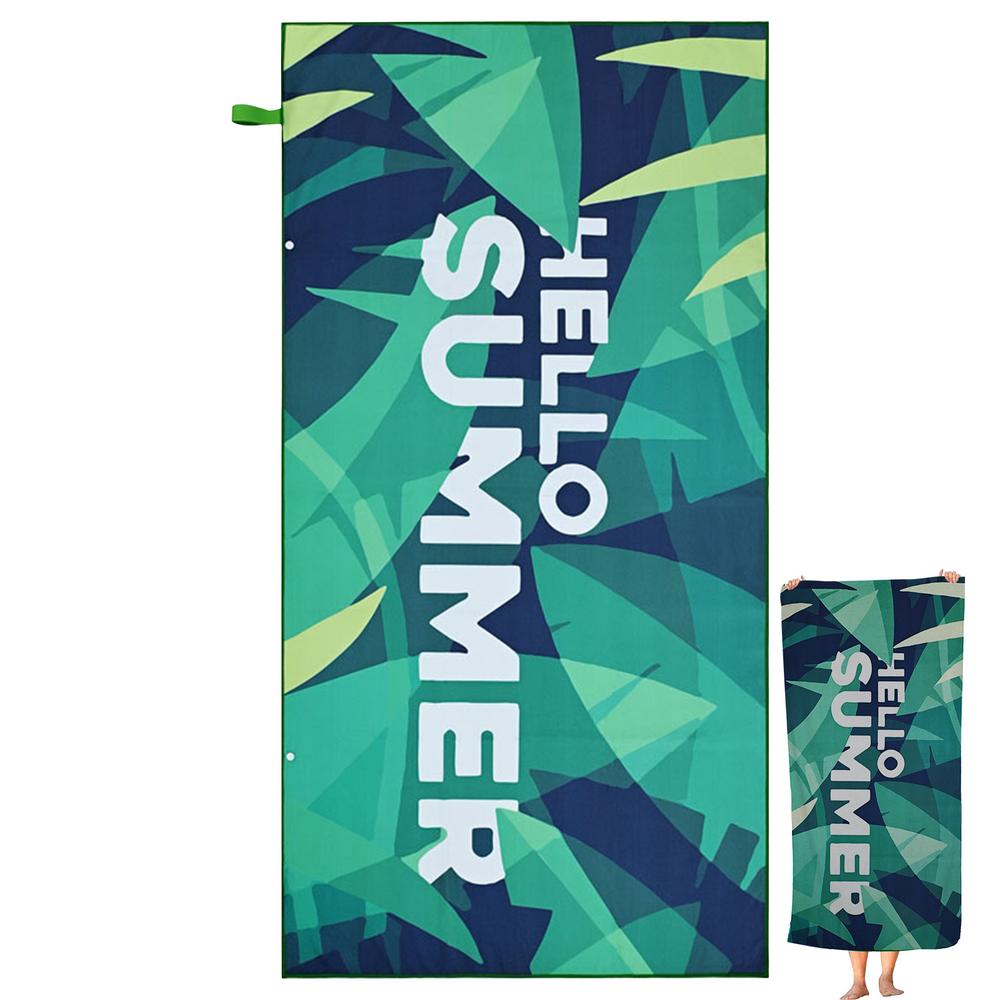 Microfiber Camping Towel 59 X 27.5 Inch Sand Proof Quick Dry Towel Reversible Towel For Travel Sport Swimming Camping Picnic