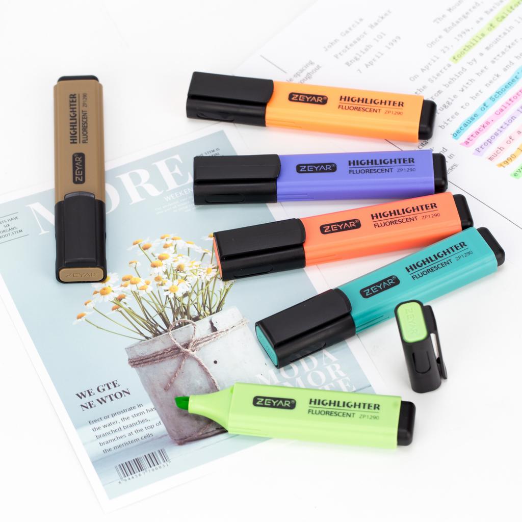 1 PCS 18 Colors Highlighter Marker Pen Water-based Pigment Single Head Highlight Pen Stationery Office School Supplies