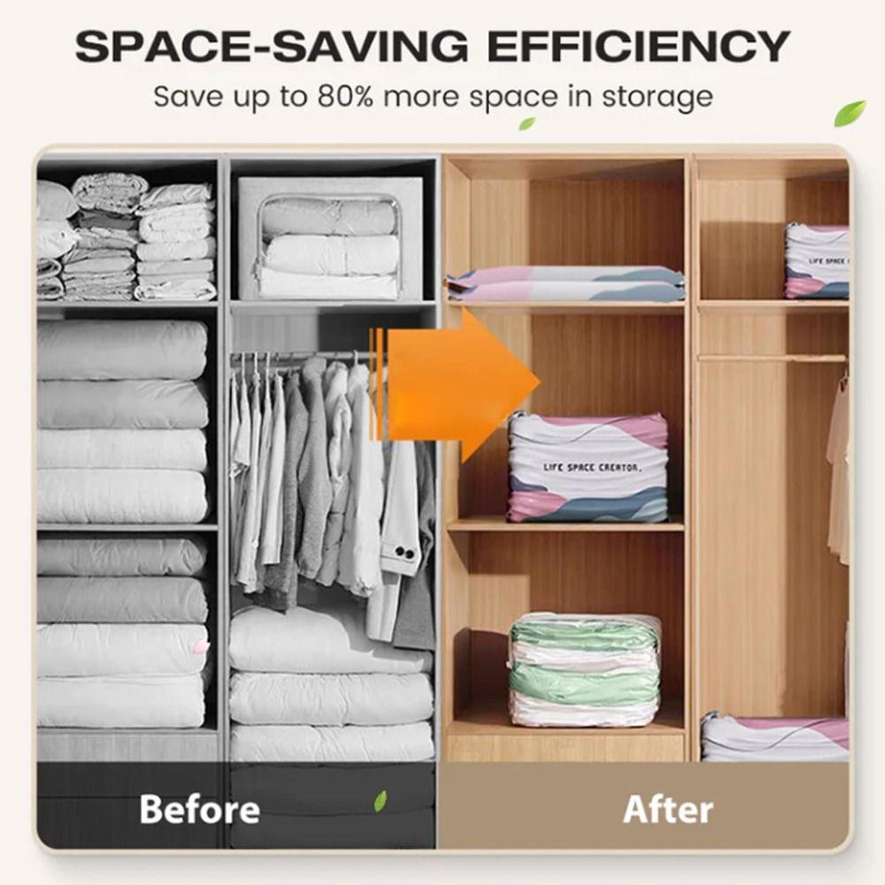 Press & Seal Vacuum Storage Bags Space Saving Cube Compression Bags Travel Packing