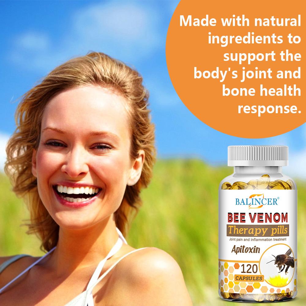 BALINCER Bee Venom Supplement, Apitoxin Joint Pain, 120 Capsules