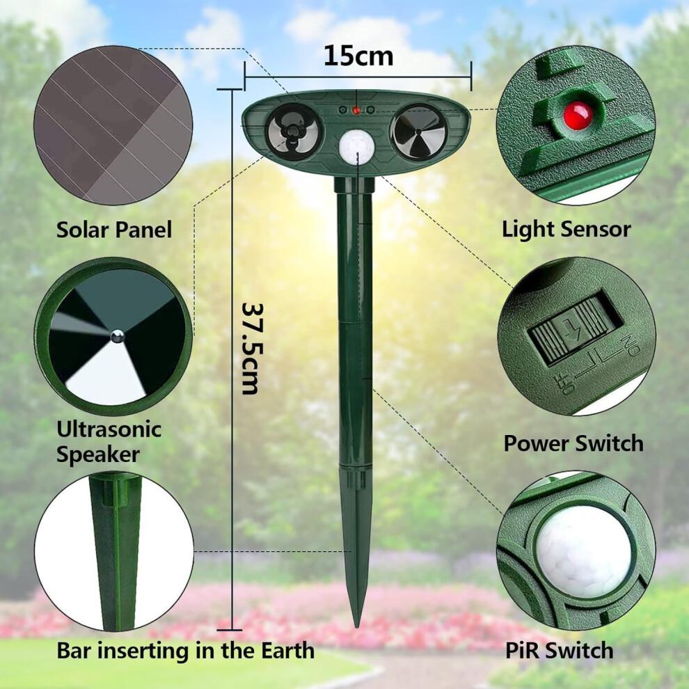 Ultraschall-Katzenabwehr, Solar-Tierabwehr, mit Bewegungssensor