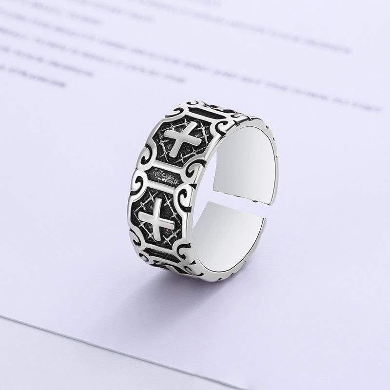 Xiaomi 925 Sterling Silver Finger Rings for Women Vintage Cross Couple Minimalist Ring Party Jewelry Gift Prevent Allergy