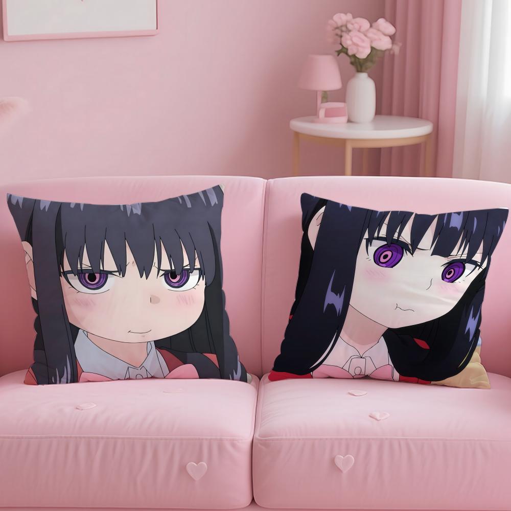 anime Kaii to Otome to Kamikakushi Cushion Cover Soft EasyWash Pillow Case Versatile for Couch Bed Travel and Office