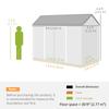 8 X 4 Ft Resin Garden Shed, Wood-Effect Outdoor Storage Shed with Floor, Windows, Lockable Doors and Vents, Dark Grey