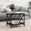Side Table Black Oak Effect 55 X 38 X 45 Cm