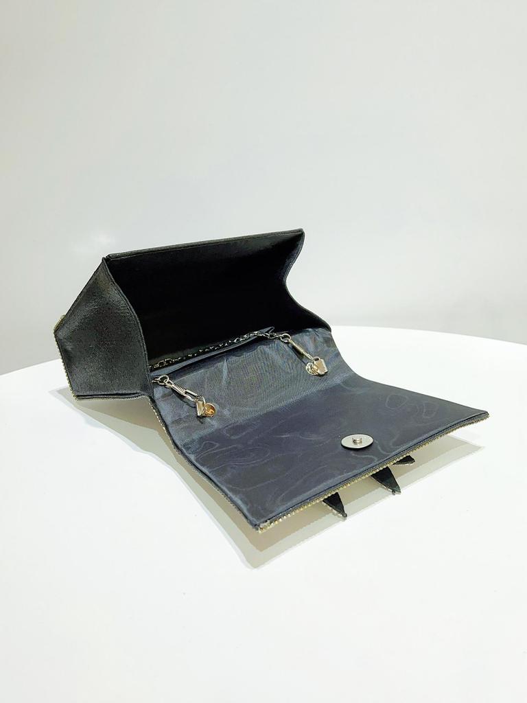 Elegant European & American Luxury Diamond Bow Evening Handbag