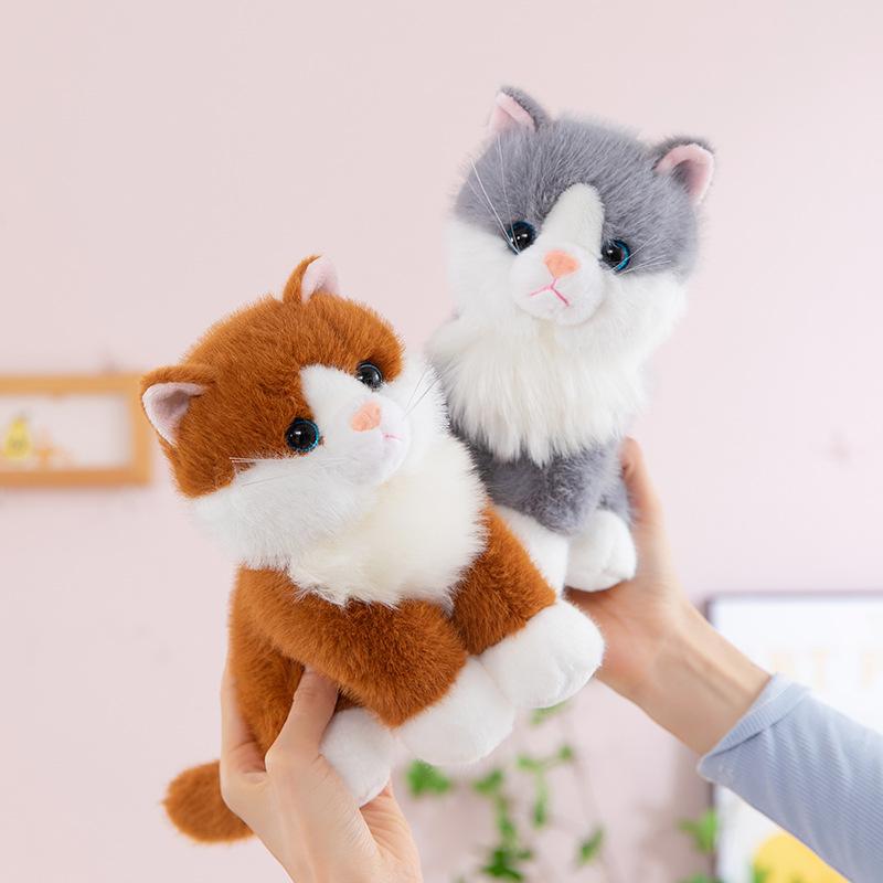 The New Simulated Sitting Kitten Will Call a Doll, Plush Toy with Movement Doll, and Children Accompany the Doll Doll.