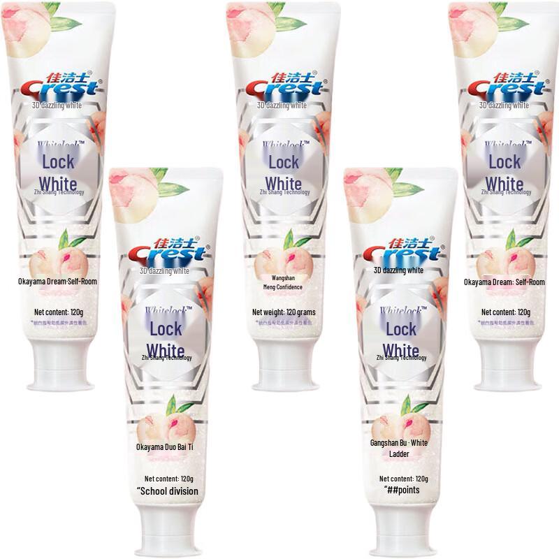 Crest Dual Color Lock White Toothpaste - Okayama Dream White Peach