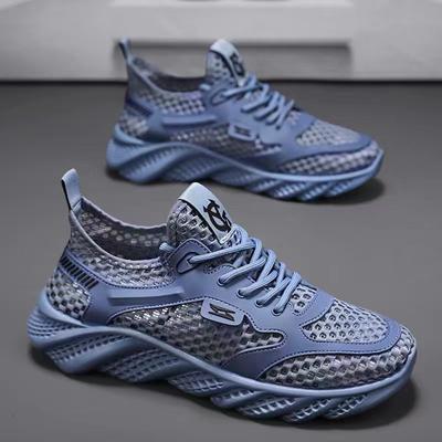 Mesh Surface Shoes Men's New Summer Hollow Thin Mesh Men's Breathable Shoes Mesh Leisure Sports Running Air Conditioning Slippers