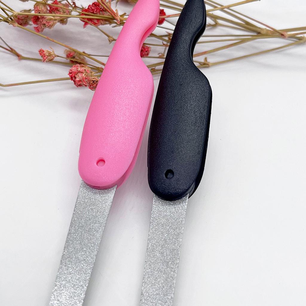 Stainless Steel Double-sided Frosted Nail File Polishing Tool Folding File Strip Sanding File